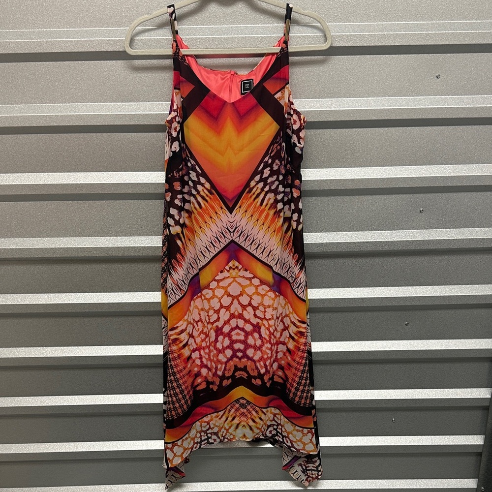 Y2K Animal Print Retro Midi Dress Sleeveless Size 6 Boho Aztec‎ Hippie 90s BRATZ